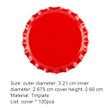 Miniatyrbild 5 av 5: 100 st Flaskkorkar Robust Konstruktion Anti-deformering Tennplåt Mini Öl Drycker Korkar För Hem[C] Apricot Yellow