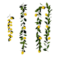 Miniatyrbillede 2 af 5: Kunstig Citronkrans Til Hjemmedekor - Realistisk Frugtmodel Rattan Vine[C] Yellow A2