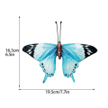 Miniatyrbillede 2 af 4: Jernvægsophæng Butterfly Stickers til Hjemmehave Dekoration -[C] Blue
