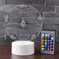 Miniatyrbillede 4 af 4: 3D Phantom Fodbold Lampe Real Madrid 7 Farver LED Touch Bordlampe Soveværelse Natlampe Gave Nationaldag