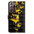 Pikkukuva 3 / 4: 3D-maalauskuvio vaakasuoraan kääntyvä TPU + PU-nahkakotelo pidikkeellä, korttipaikoilla ja lompakolla Samsung Galaxy Note 20 Ultralle I6(FCC)