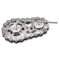 Miniatyrbillede 4 af 5: Cykelkæde Gear Fidget Spinner Metal Tandhjul Kæde Fidget Dekompressions Legetøj 2024 silverblack