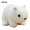 Miniatyrbillede 1 af 4: Praktisk Plysstof Wombat Legetøj Foto Prop Fyldt Wombat Legetøj Charmerende Udseende Til Stue White 18cm