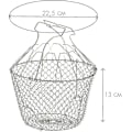 Miniatyrbillede 2 af 3: Foldbar Salatskurv med Forstærkere - Rustfrit Stål - Nem Opbevaring - Forsigtig Spin - 22,5 Cm