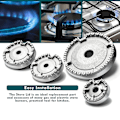 Miniatyrbild 4 av 5: Uppgraderad spislockuppsättning, gasspislock, gasspislock passar gasspisbrännare[C]