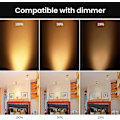 Miniatyrbillede 3 af 4: Pakke med 8 Halogenpærer GU5.3 MR16 35W 12V Dæmpbar - Varmt Hvidt 2800K, 400 Lumen, Glasdæksel -xx