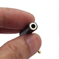 Miniatyrbillede 4 af 5: REXLIS 1 stk. 3,5 mm Han til Hun 90 Graders Retvinklet Adapter Audio