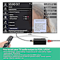 Miniatyrbild 3 av 5: Digital till Analog Ljudkonverterare, dac Digital Spdif Optisk till Analog L/r Rca & 3.5mm Aux Stereo Au black