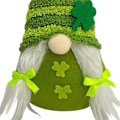 Miniatyrbillede 4 af 5: Sankt Hans Dag Leprechaun Plys Legetøjs Dekorationer Irske Fyldte Gnome Dukke Knomes Dekoration Grøn Ansigtsløs Dukke Dekoration-D