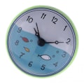 Miniatyrbild 4 av 5: Mini Väggklocka Sugpropp Vattentålig för Badrum/Kök Grön5 Svart3 (C)