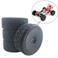 Miniatyrbilde 2 av 5: 4 stk. RC Gummidekksett for WLtoys 144001 & 1/18 1/16 1/10 RC Bil Svart (C)