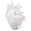Miniatyrbillede 1 af 5: Hjerteformet Vase Dekorativ Moderne Harpiks Eksklusiv Plantepotte til Hjem Kontor Soveværelse Bryllup Hvid[C]