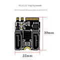 Miniatyrbild 4 av 5: 2X M2 till SATA3.0 Utbyggnadskort KEY A+E WIFI M.2 till SATA Hårddiskadapterkort Utan Drivrutin Inst