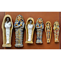 Miniatyrbild 3 av 3: Egyptisk Mumie Dekoration Tutankhamun Farao Sarkofag Kista Med Mumie Resin Figur