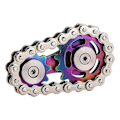 Miniatyrbilde 1 av 5: Sykkelkjede Gir Fidget Spinner Metall Tannhjul Kjede Fidget Dekompresjonsleke 2024 multicolor