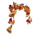 Miniatyrbillede 4 af 5: Dekorativ Kunstig Løn Garland Efterårsblad Garland Dekoration Thanksgiving Halloween Falsk Løn VineTo Blad Løn Blad 7 Blad Loop[C]
