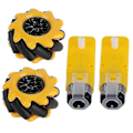Miniatyrbild 5 av 5: Mecanumhjul för TT-växlad motor Smart robotbil delar tillbehör DIY leksaksdelar 48mm