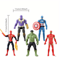Miniatyrbild 2 av 5: 5-pack Avengers Samlarfigurer - Captain America, Thor, Hulk, Iron Man - Perfekt för badrumsinredning & presenter