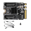 Miniatyrbild 2 av 5: 2X M2 till SATA3.0 Utbyggnadskort KEY A+E WIFI M.2 till SATA Hårddiskadapterkort Utan Drivrutin Inst