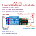 Miniatyrbild 2 av 5: 5 st 6-24V Flip-Flop Latch Relä Bistabilt Självspärrande Låg Pulstriggermodul