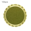 Miniatyrbild 1 av 5: 100 st Flaskkorkar Robust Konstruktion Anti-deformering Tennplåt Mini Öl Drycker Korkar För Hem[C] Golden