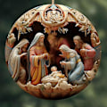 Miniatyrbillede 4 af 4: 6 stk. Julekrybbe Ornamenter, Akryl Julekrybbe Ornament, Hængende Ornament Julekrybbe Vedhæng Til Jul Religiøs Gave Guanguan