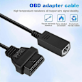 Miniatyrbilde 4 av 5: OBD2-kabel for 3-pinners OBD1-adapter OBD2 for 3-pinners til 16-pinners kontakt Kompatibelt diagnoseverktøy (C)