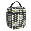 Miniatyrbild 1 av 5: Orla Kiely Termoslunchväska med Flera Stjälkar Blommor Skol Skandinavisk Stil Vattentät Termisk Kylare Bento Box Kvinnor Barn[C] QCBQ-19841 26x21x11cm