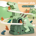 Miniatyrbillede 2 af 5: Dynamisk Roterende Dinosaur Eventyr Rutsjebane Klatre Trapper Børns Uddannelsesmæssige Elektrisk Spor Legetøj Green