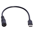 Miniatyrbilde 1 av 5: Type-C til DC strømledning 5V DC 5,5 x 2,1 mm hunn til USB-C plugg ladekabel