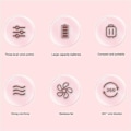 Miniatyrbild 2 av 5: Bärbar Halsfläkt Bladlös Halsfläkt 3 Hastigheter USB-Laddning Bärbar Fläkt Justerbar 360 Graders Rotation (C)