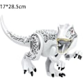 Miniatyrbillede 1 af 3: Dinosaur Byggeklodser Legetøj, Tyrannosaurus Dinosaur Modulær Konstruktionslegetøj Jurassic Legetøj T-rex Raptor Figur Gave Til Børn I Alderen 3-12 År White