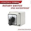 Miniatyrbild 5 av 5: Växelswitch 3 Positioner 8 Skruvterminaler Rotera Kam Växelswitch