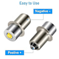 Miniatyrbillede 4 af 5: 2 STK P13.5S DC6V-24V LED Opgraderingspærer Hvid Maglite Celle Lommelygte 6500K 3W (C)