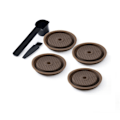 Miniatyrbilde 1 av 5: 4 stk Kaffe Kapsel Lopp, Matkvalitet Silikon Lopp for Nespresso Vertuo Pods, Vertuo Pod Lopp for Påfyllbar Nespresso