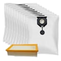 Miniatyrbilde 1 av 5: Støvsugerposer og filter kompatibelt med Fleece Filterposer 2.889-154.0 Poser og Flat Pleated