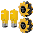 Miniatyrbild 1 av 5: Mecanumhjul för TT-växlad motor Smart robotbil delar tillbehör DIY leksaksdelar 48mm