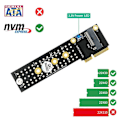 Miniatyrbild 3 av 5: M.2 (NGFF) NVME SSD till Mini PCIe Konverterkort Mini PCI-E till M.2 M-Key Adapter Msata till M.2 B+M Ke Black