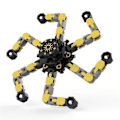 Miniatyrbild 5 av 5: Lysande Mekanisk Gyro Fidget Spinner Ansiktsförändrande Leksak Fingertopps Bläckfisk Robot (C)