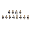 Miniatyrbild 5 av 5: 12 st Distinkta Soldatblock Minifigurer med Utrustning och Rustning - Höjd 4,5 cm / 1,8 tum för Barn - M8019