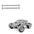 Miniatyrbild 4 av 5: 2 st metall bakre dogbone drivaxel Qwj03 för Xinlehong Q901 Q902 Q903 9130 9136 9137 1/16 Rc bil S[C]
