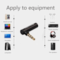 Miniatyrbillede 5 af 5: REXLIS 1 stk. 3,5 mm Han til Hun 90 Graders Retvinklet Adapter Audio