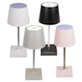 Miniatyrbillede 1 af 4: Dæmpbar touch bordlampe batteri 6-18 timer bordlampe LED USB trådløs lampe NY,Ny til 2024 zw[C] White