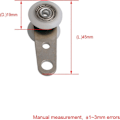Miniatyrbillede 5 af 5: Bqlzr 10 stk. ruller til karnapvinduer eller skydedøre - metal og plastik - 4,5 x 1,9 I6(FCC)