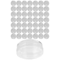 Miniatyrbillede 2 af 5: 50 stk. 33 mm Cylindriske Transparente Urdele Opbevaringsboks Reparation Reservedele Etui [C]