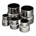 Miniatyrbillede 3 af 3: Adapter til skorstensrør i rustfrit stål - 80 mm / 60 mm (1 stk.) (C)