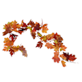 Miniatyrbillede 5 af 5: Dekorativ Kunstig Løn Garland Efterårsblad Garland Dekoration Thanksgiving Halloween Falsk Løn VineTo Blad Løn Blad 7 Blad Loop[C]