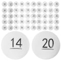 Miniatyrbilde 3 av 3: 50 stk Nummererte Lottokuler Spillkuler Rekvisitter Plastnummerkuler Hjemmefestkuler
