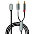 Miniatyrbild 1 av 5: Ljudadapterkabel Telefon till RCA Lotus Kabel Högtalare Ljudförstärkare Länk Ljudkabel för Apple Iphone