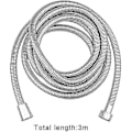 Miniatyrbilde 3 av 5: 3m Dusjslange, Dusjrør i rustfritt stål, Ekstra lang dusjslange med skiver, Krom (3m/118 tommer) (C)